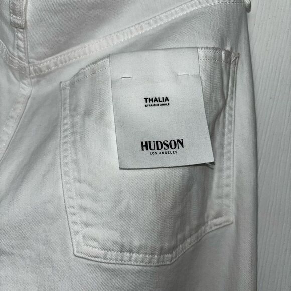 HUDSON JEANS Thalia Straight Leg 90s Jeans in White Mustang Size 31 NEW - Picture 9 of 15